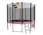 Blizzard 16ft Trampoline with Basketball Pink