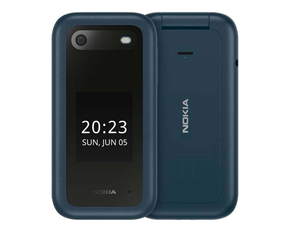 Nokia 2660 Flip (Dual Sim, 2.8", 32GB, 4G) Cradle Bundle - Blue