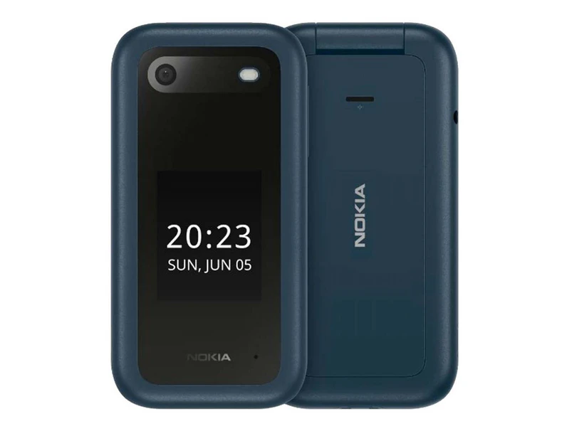 Nokia 2660 Flip (Dual Sim, 2.8", 32GB, 4G) Cradle Bundle - Blue