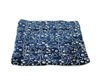 Soft Warm Dog Bed Pet Cushion Fleece Mat - Blue