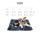 Soft Warm Dog Bed Pet Cushion Fleece Mat - Blue