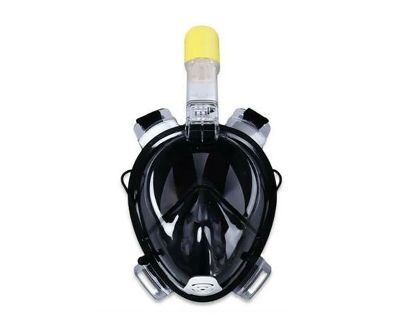 Diving Snorkelling Full Face Snorkeling Mask - Black