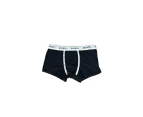 Mens Bonds U Front Trunks Underwear Jocks Black With White Cotton/Elastane - Black with White