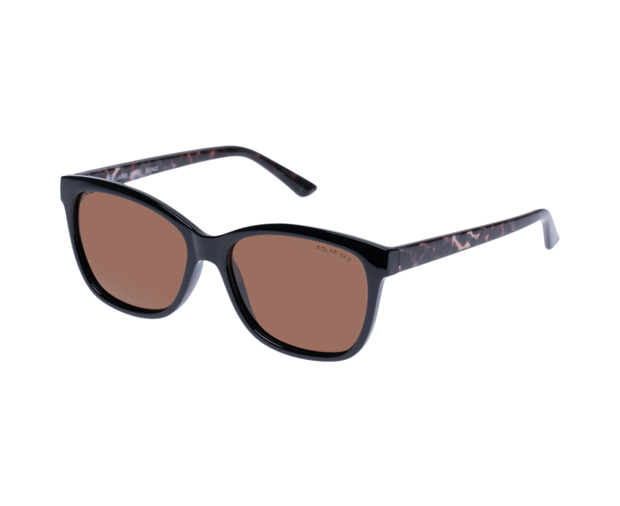 Cancer Council Female Allambie Petite Black Charcoal Tort D-Frame Sunglasses