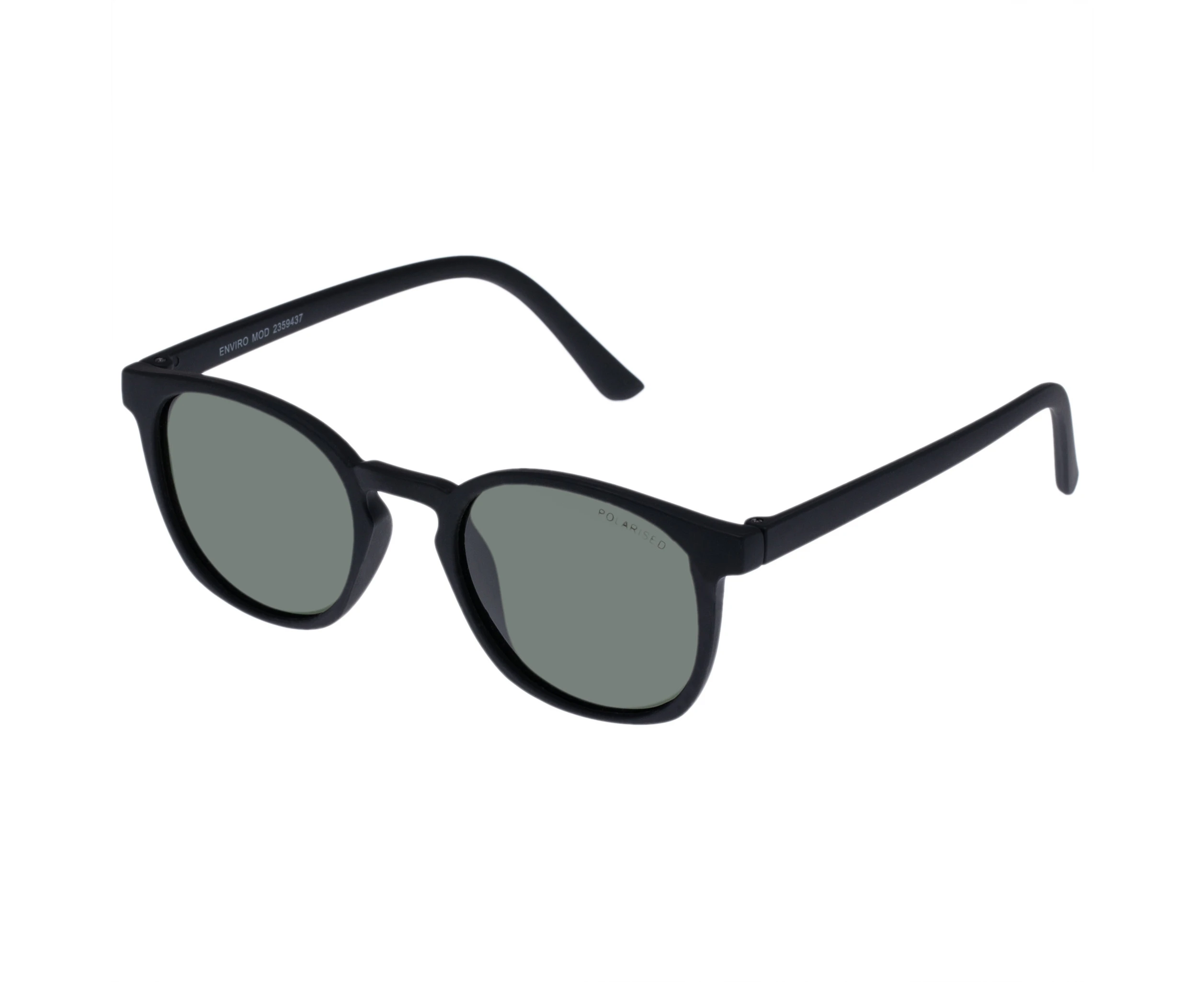 Cancer Council Uni-Sex Enviro Mod Black Rubber Round Sunglasses