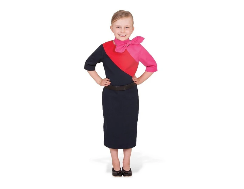 Qantas Female Cabin Crew Uniform Child Costume Size: 3-5 Yrs