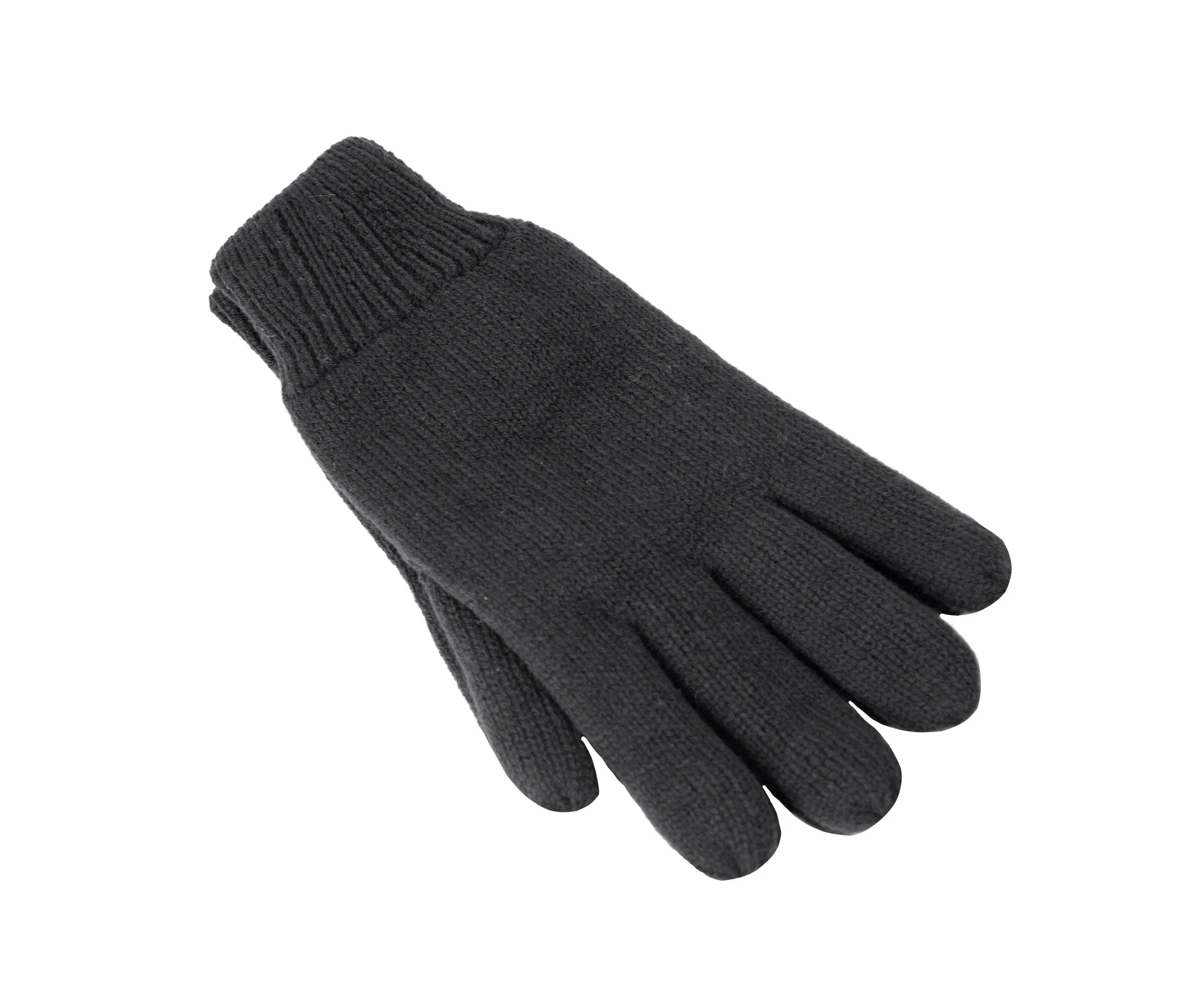 3M THINSULATE Gloves Snow Ski Knitted Polar Fleece Thermal Plain Winter in Black