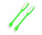 2 Pcs Usb Led Portable Lights (green)
