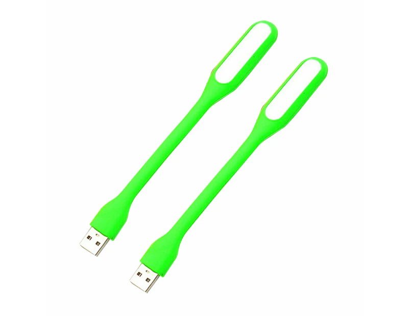 2 Pcs Usb Led Portable Lights (green)