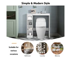 Giantex Over Toilet Storage Cabinet Bathroom Space Saver Toilet Shelf w/Paper Holder White