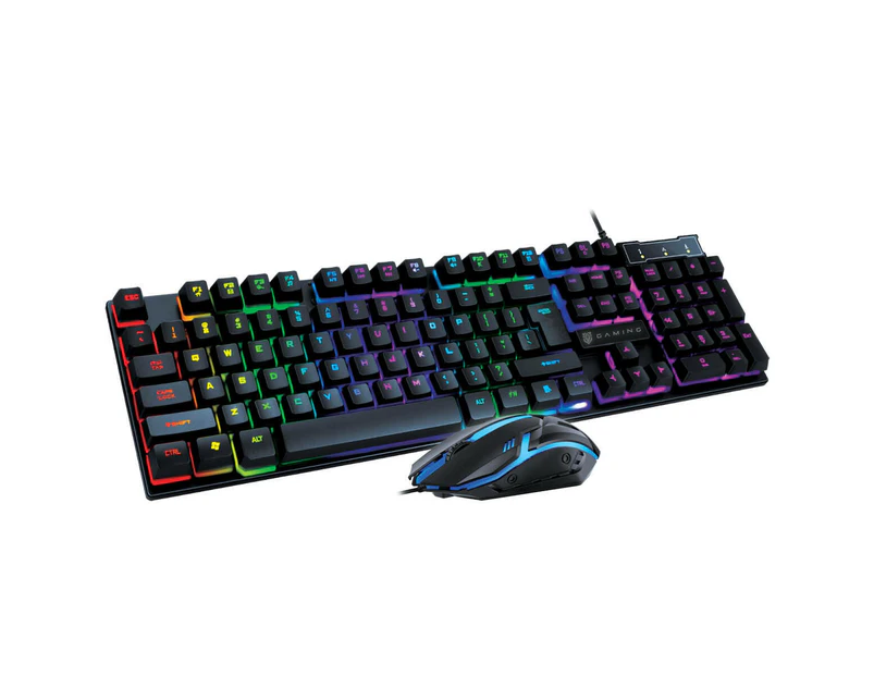 SAS Gaming SG200 RGB Gaming Keyboard & Mouse Set LED Wired