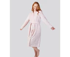 Magnolia Lounge Rose Button Through Fleece Dressing Gown