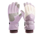 Warm Plush Touch Screen Winter Ski Gloves Snow Gloves Riding Gloves-Purple