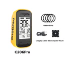 Magene Wireless Bike Computer with GPS Stopwatch Speedometer for Road Mountain Cycling -Yellow
