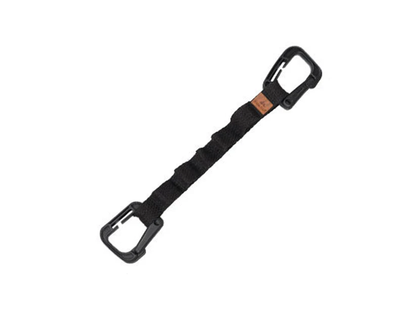 Camping Lanyard Wear-resistant Sturdy Plastic Strong Bearing Clothesline Campsite Storage Strap for Outdoor - Black