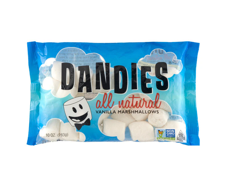 Dandies 283g Vegan All Natural Vanilla Marshmallows Confectionery Sweets Large