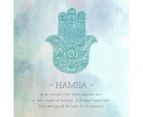 HAMSA Hand Design Aromatherapy Essential Oil Diffuser Necklace - 30mm Silver - Free Chain - Gift Idea
