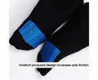 1 Pair Trendy Cycling Socks Coconut Tree Pattern Moisture Absorption Universal Unisex Bicycle Socks for Riding - Blue