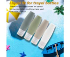 4 Pack Silicone Travel Bottle Set Toiletry Containers Leak Proof Squeezable and Portable Travel Bottles Set