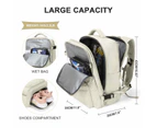 Airline Approved Carry on Backpack Travel Backpack Gym Backpack Waterproof Business Laptop Daypack,Beige