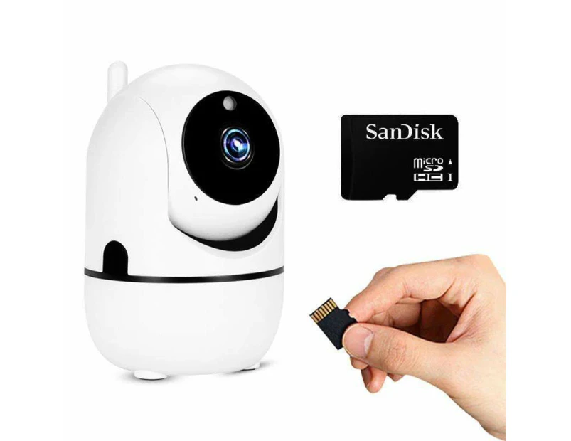 Compact Cameras 1080P Full Hd Wireless Ip Automatic Tracking Motion - White