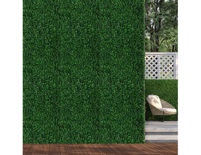 Marlow Artificial Hedge Grass Boxwood Garden Green Wall Mat Fence Outdoor x10