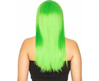 Fashion Deluxe Apple Green Long Wig