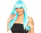 Fashion Deluxe Soft Teal Long Wig