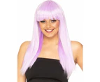 Fashion Deluxe Frosted Lavender Long Wig