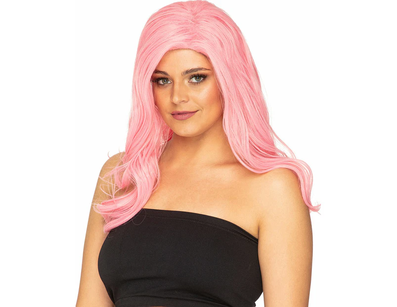 Glamour Deluxe Musk Stick Pink Long Wavy Wig