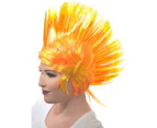 Jumbo Yellow and Orange Adults Punk Mohawk Costume Wig