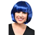 Short Royal Blue Womens Bob Costume Wig Womens