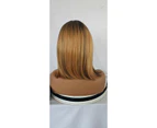 MILLIE - Lacefront Ombre Strawberry Blonde Straight Bob with Dark Roots - by Queenie Wigs