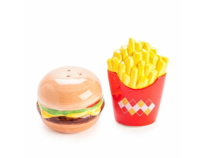 French Country Collectable Novelty Hamburger Fries Salt and Pepper Set