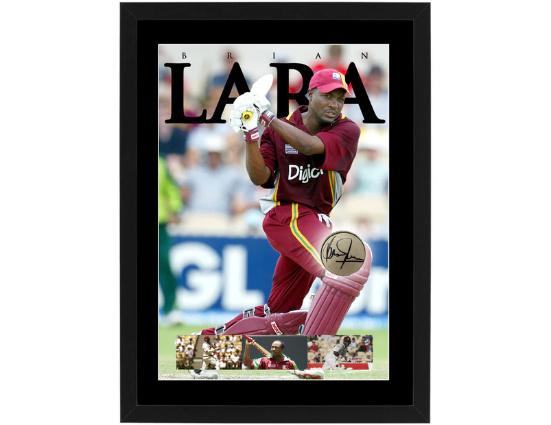 Cricket - Brian Lara Signed & Framed Cricket Ball