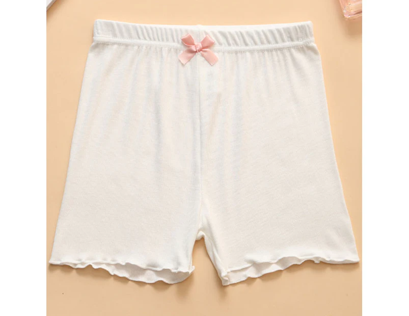 Kids Girls Shorts Stretchy Short Pants Underwear Toddler Safety Panties Leggings - White