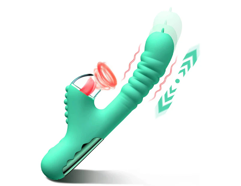 Miraco Thrusting Rabbit Vibrator Dildo Tongue Licking Clit G-Spot Massager