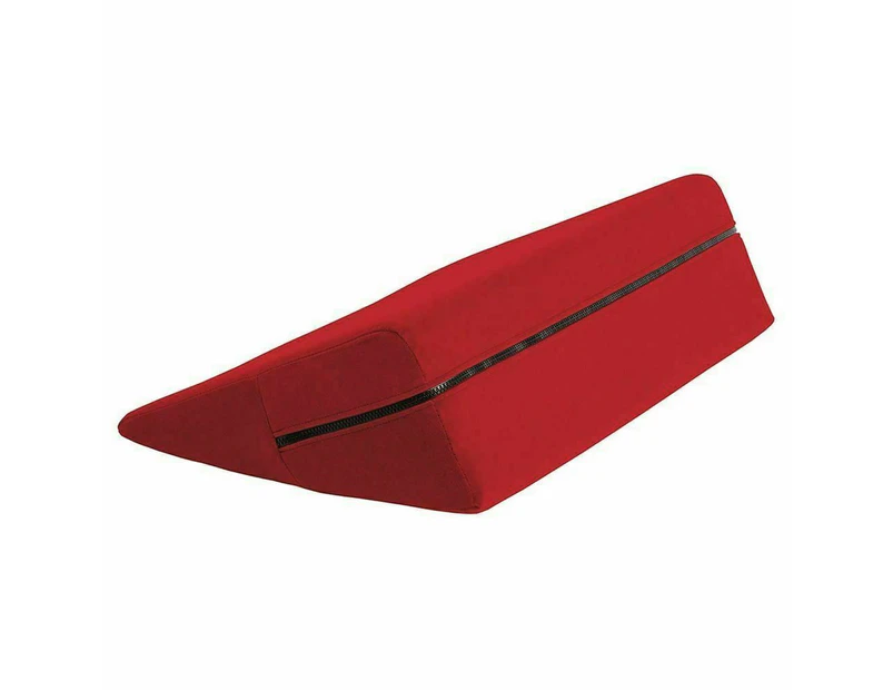 Microfibre Red Wedge Sex Position Enhancer Supportive Pillow Cushion Bdsm - Red