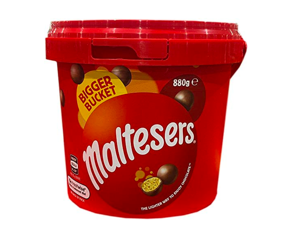 Bucket of outlet maltesers