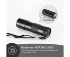 Mini Uv Blacklight Flashlight 12 Led Lights Portable Torch - Black