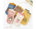 Baby Toddlers No Slip Socks 5 Pairs Cartoon Cotton Baby Anti-slip Crew Socks with Grips Unisex Ankle Socks-Multi