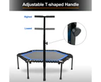 ADVWIN 50'' Mini Trampoline Fitness Exercise Handrail Rebounder Home Gym Cardio with hula hoop