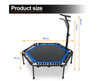 ADVWIN 50'' Mini Trampoline Fitness Exercise Handrail Rebounder Home Gym Cardio with hula hoop