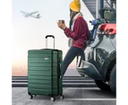 Mazam 3PCS Luggage Suitcase Trolley Set Travel TSA Lock Storage Hard Case Green