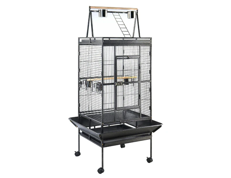 YES4PETS 174 cm Large Bird Budgie Cage Parrot Aviary With Metal Tray and  Wheel