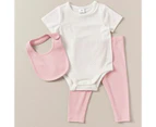 Target 3 Piece Baby Organic Cotton Set - Pink