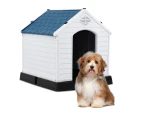 Costway Dog Kennel Small Weatherproof Puppy Pet Dog House Plastic Outdoor Indoor Garden