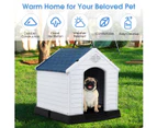 Costway Dog Kennel Small Weatherproof Puppy Pet Dog House Plastic Outdoor Indoor Garden