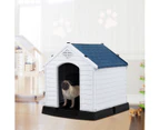 Costway Dog Kennel Small Weatherproof Puppy Pet Dog House Plastic Outdoor Indoor Garden