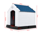 Costway Dog Kennel Small Weatherproof Puppy Pet Dog House Plastic Outdoor Indoor Garden